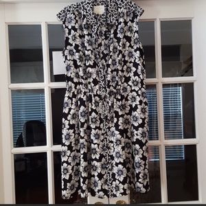 Kate Spade sleeveless large flower dress worn 2x